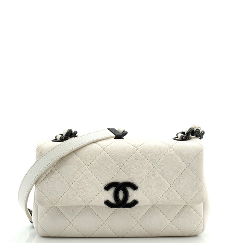 CHANEL My Everything Flap Bag Quilted Caviar Small
