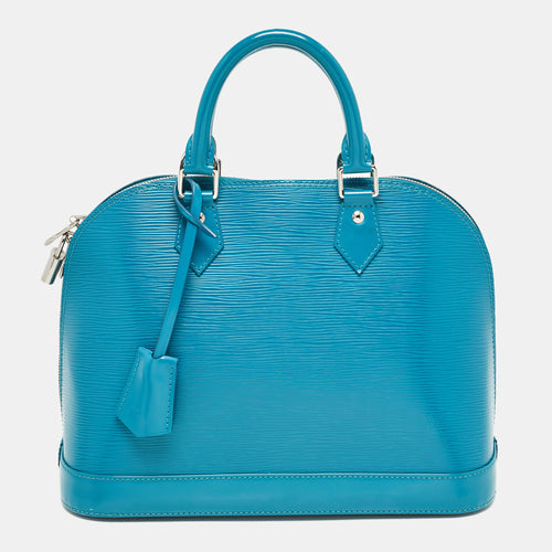 Cyan Epi Leather Alma PM Bag