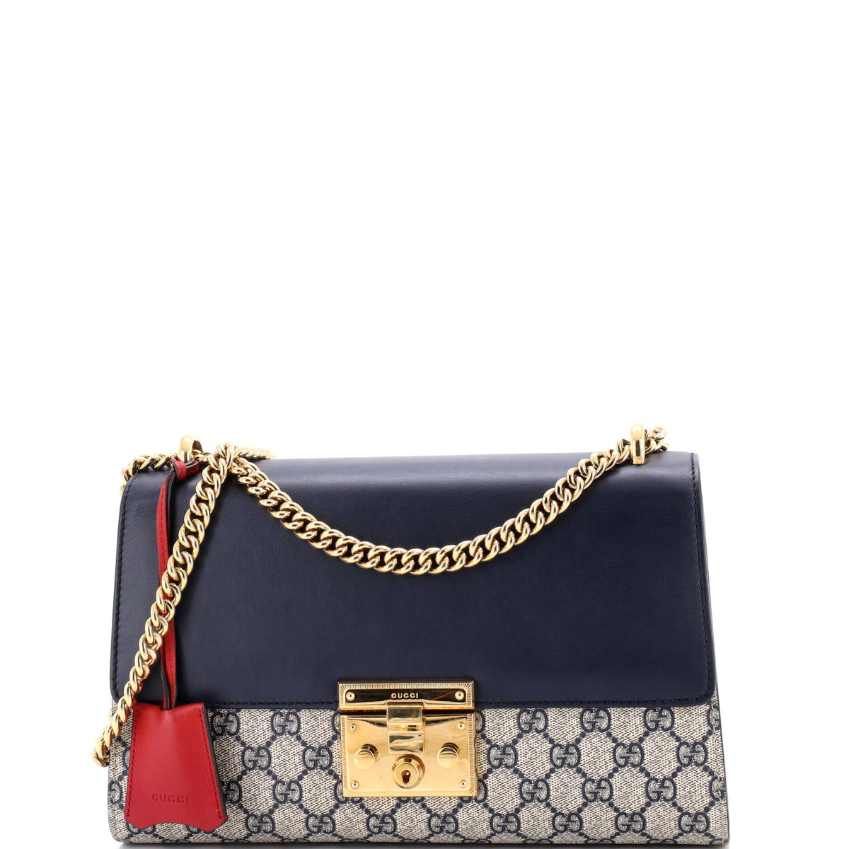 Gucci GUCCI Padlock Shoulder Bag GG Coated Canvas and Leather Medium