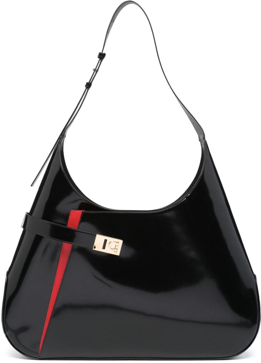 Ferragamo Women's Hobo Shoulder Bag in Black | Size UNI | 215598
