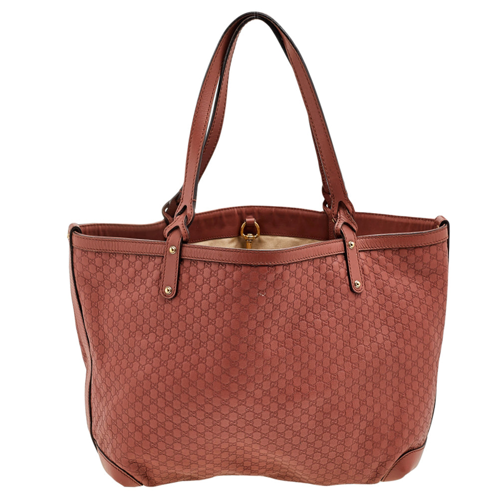 Rust Microguccissima Leather Bree Tote