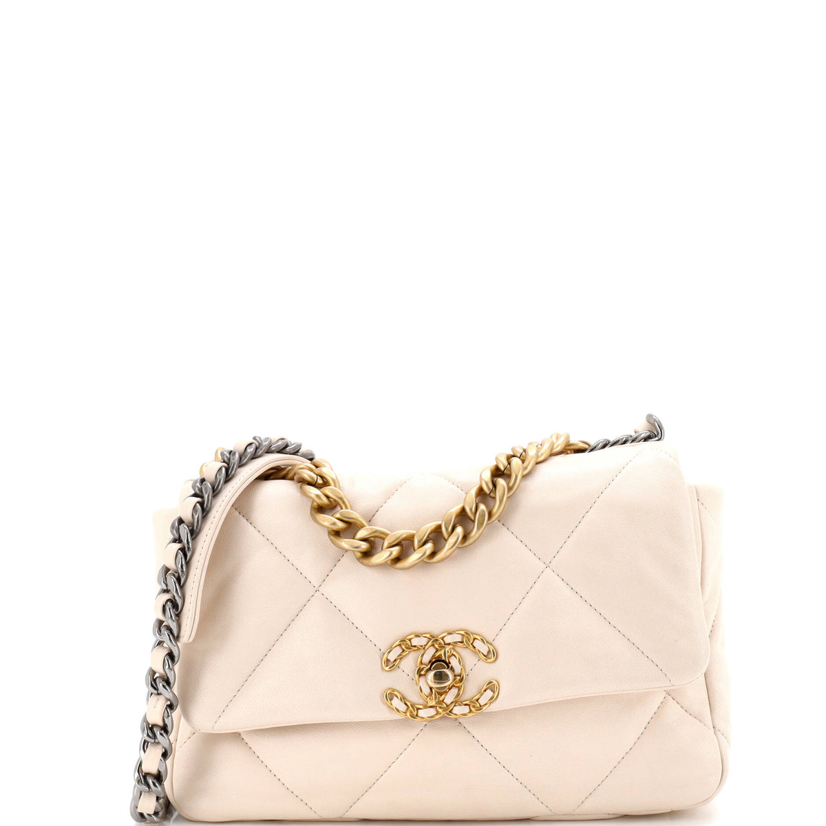 Chanel CHANEL 19 Flap Bag Quilted Leather Medium