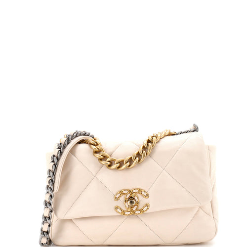 CHANEL 19 Flap Bag Quilted Leather Medium