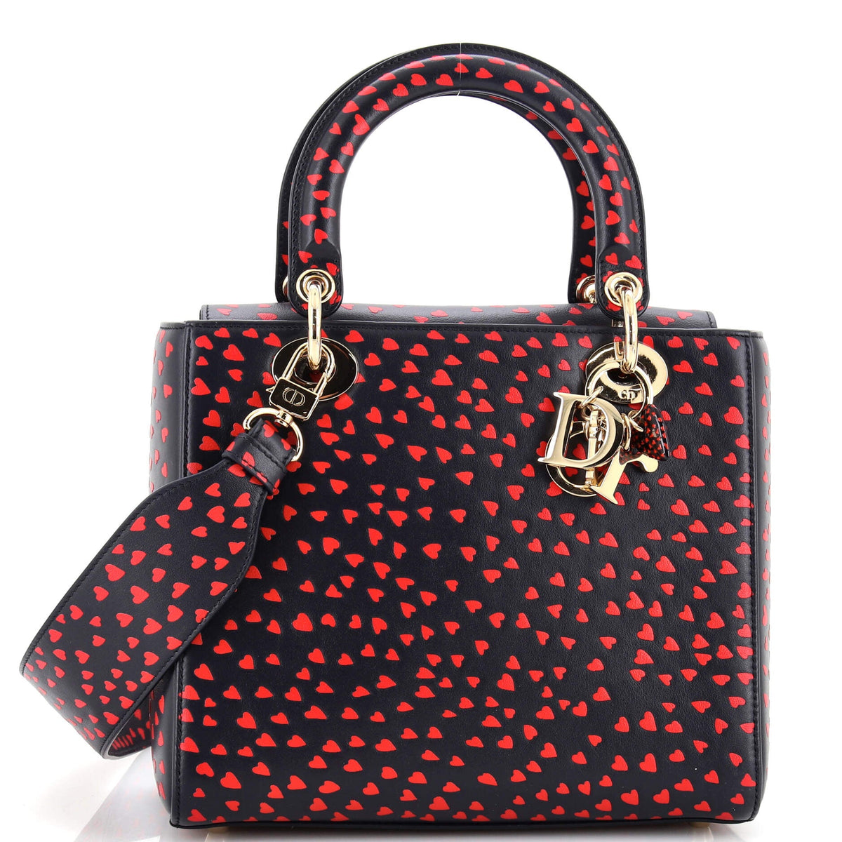 Christian Dior Lady Dior Bag I Love Paris Printed Leather Medium
