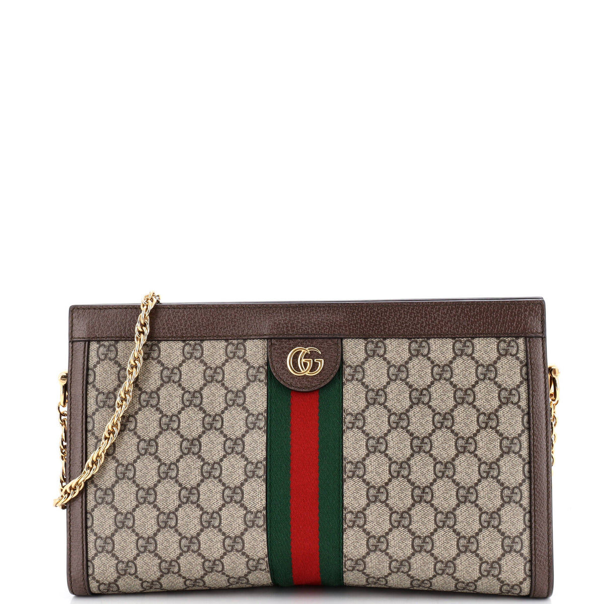 Gucci GUCCI Ophidia Chain Shoulder Bag GG Coated Canvas Medium