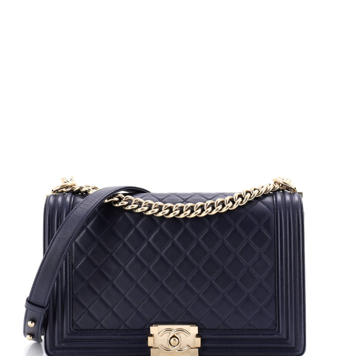 Chanel CHANEL Boy Flap Bag Quilted Lambskin Old Medium