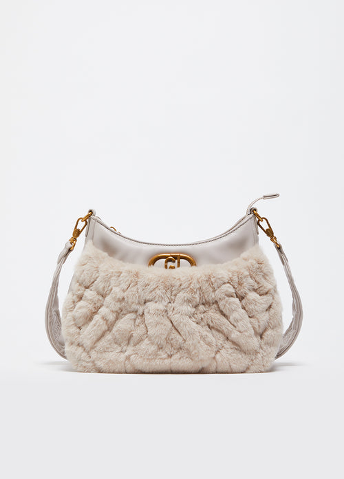 Liu Jo Sac Hobo Format Moyen Avec Imitation Fourrure