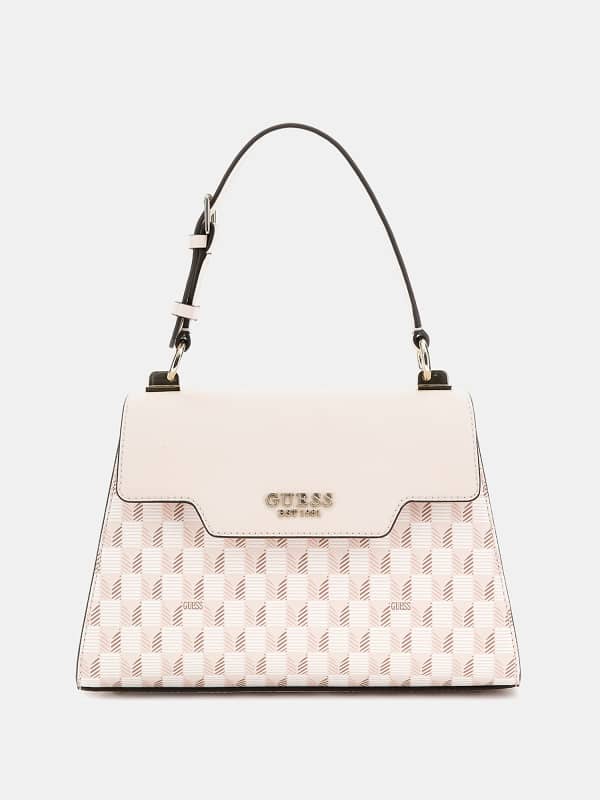 Guess Hallie Geometric-Print Handbag