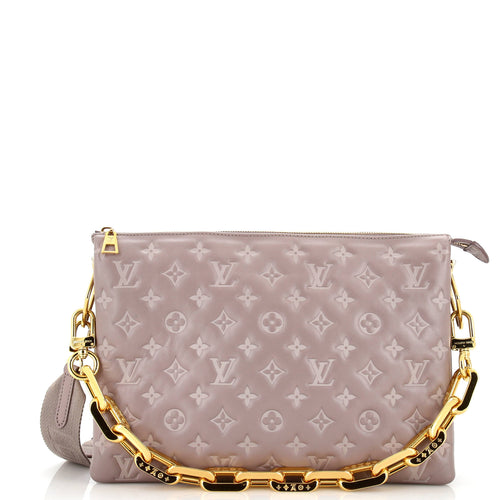 Coussin Bag Monogram Embossed Lambskin MM