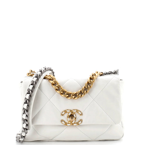 CHANEL 19 Flap Bag Quilted Leather Medium