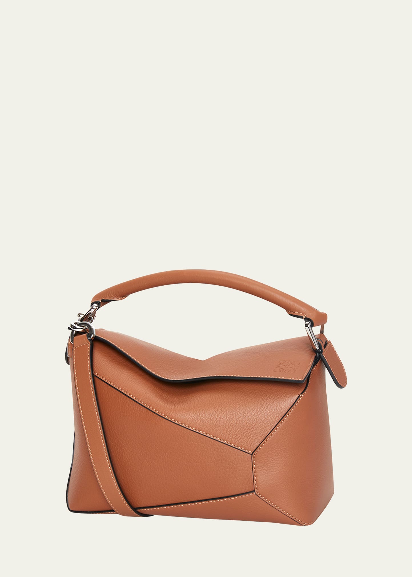 Loewe Puzzle Edge Small Top-Handle Bag in Leather