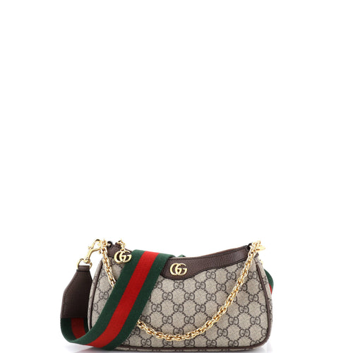 GUCCI Ophidia Charm Shoulder Bag GG Coated Canvas Small