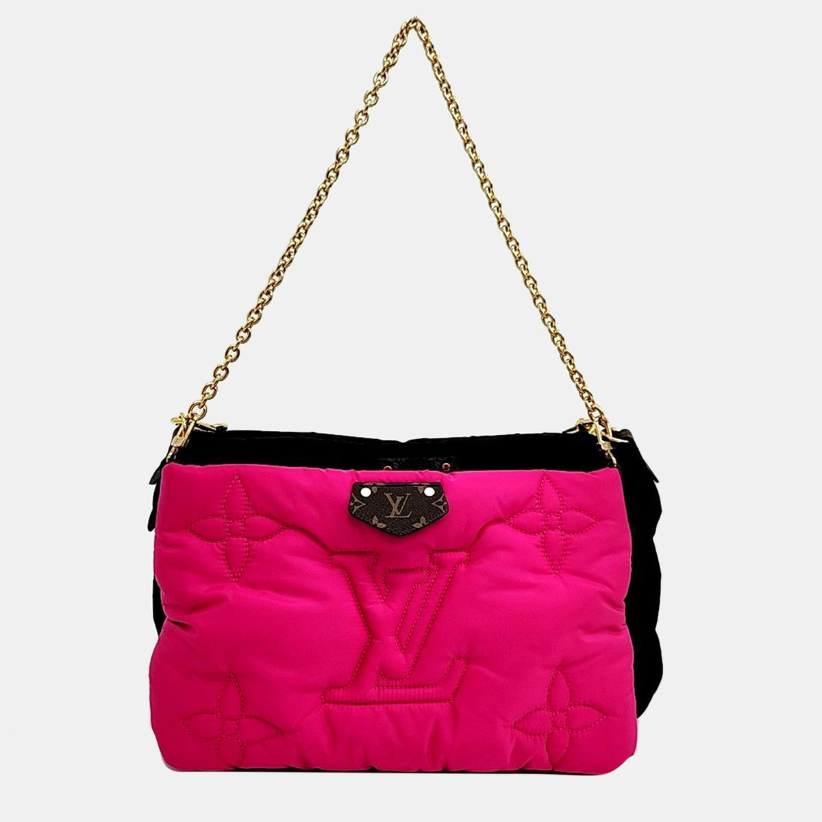 Louis Vuitton Black/Fuchsia Maxi Multi Pochette Accessoires Shoulder Bag
