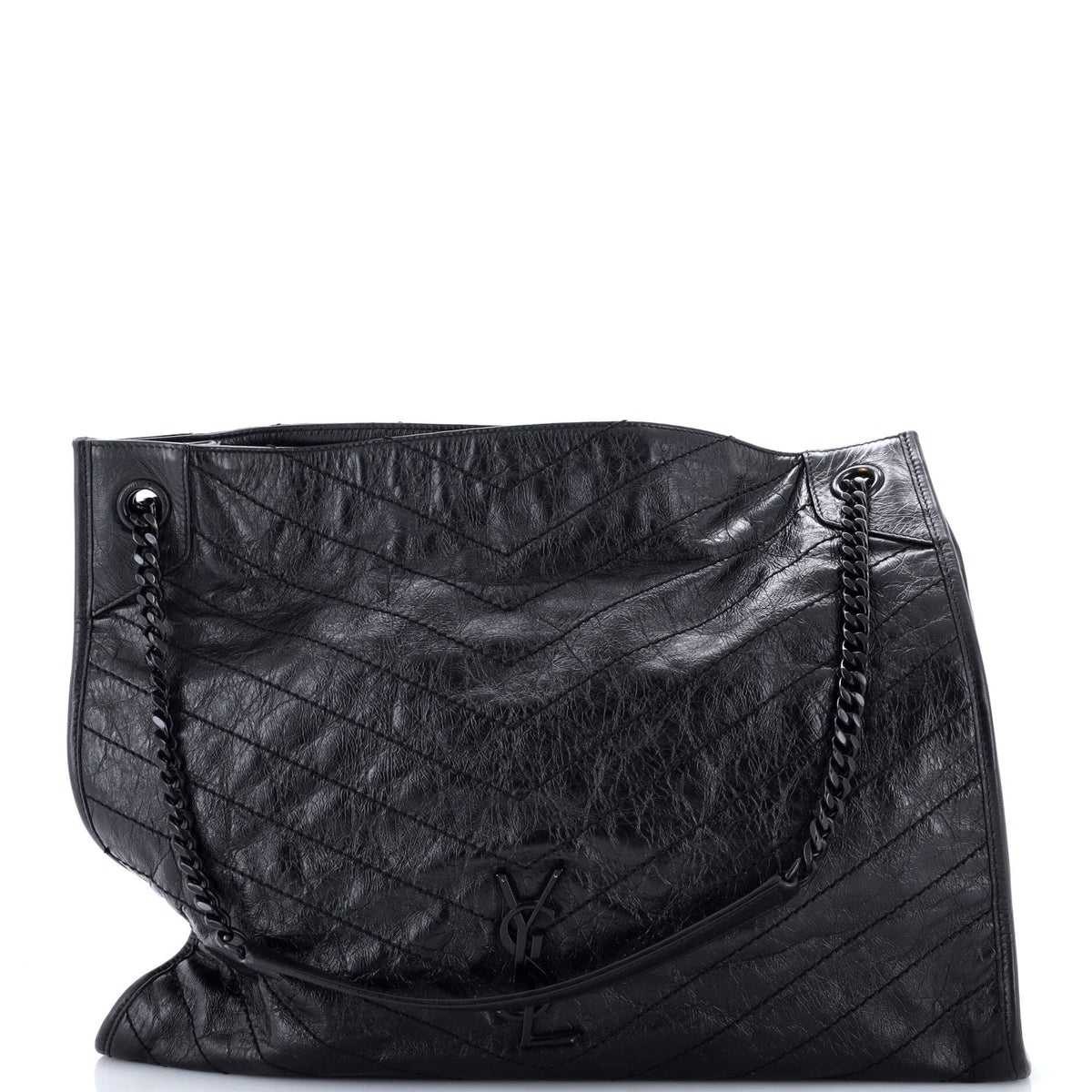 Saint Laurent Niki Shopping Tote Matelasse Chevron Leather Large