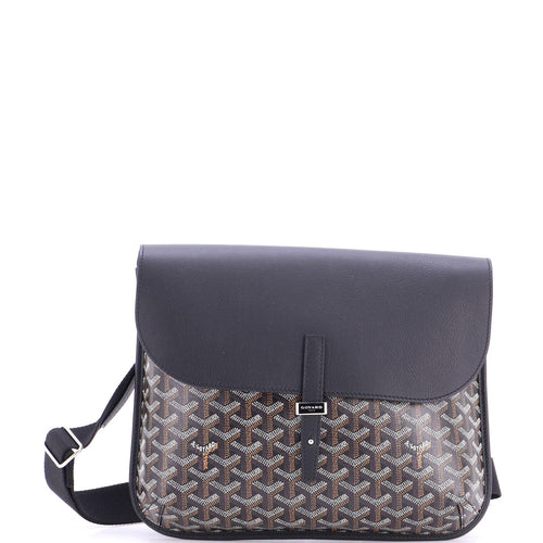 GOYARD Coursier Messenger Bag Coated Canvas and Leather