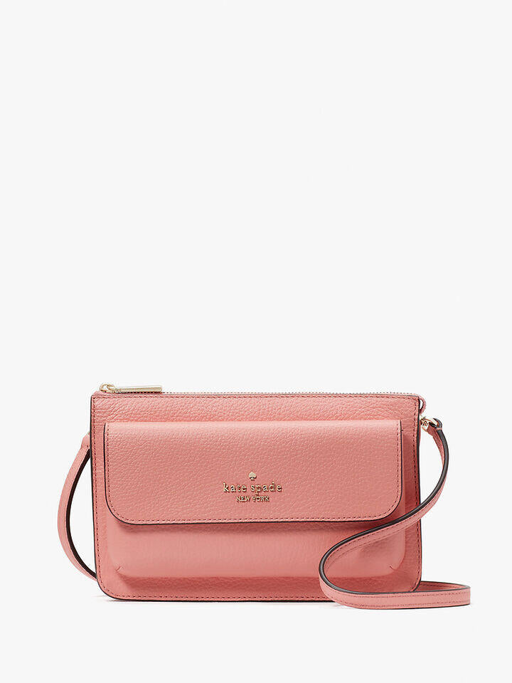 Kate Spade Au Leila Pebbled Leather Small Flap Crossbody