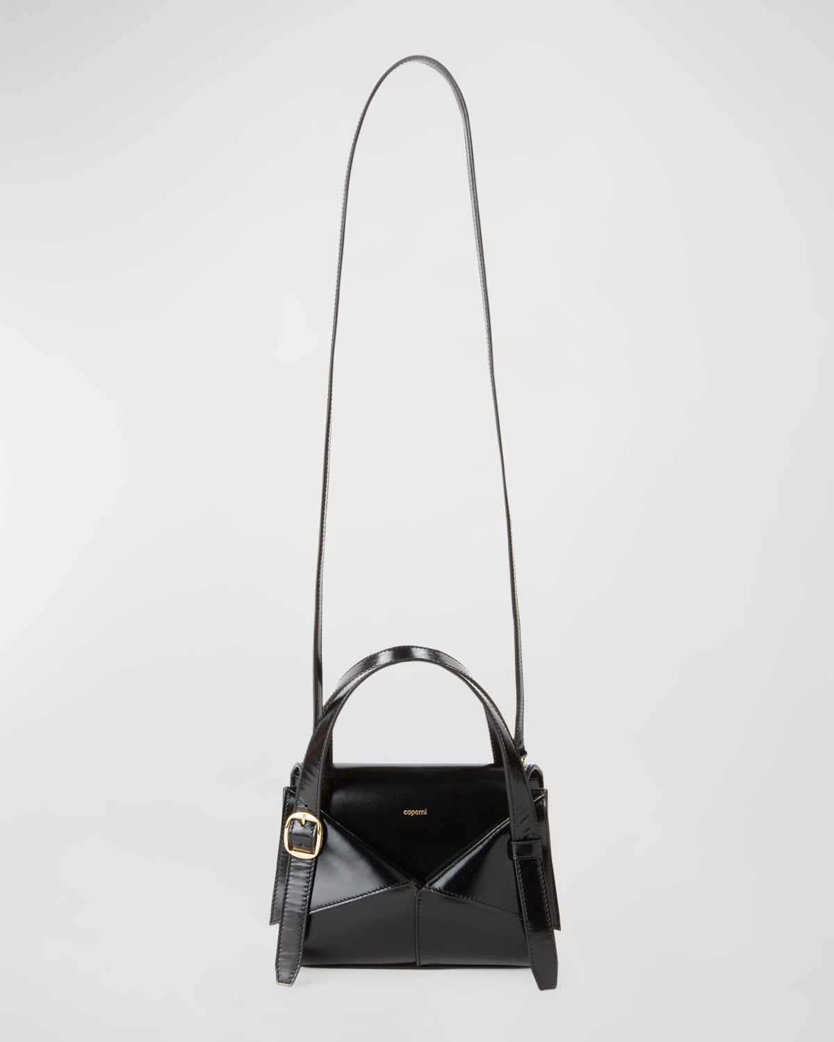 Coperni Mini Glossy Flap Leather Crossbody Bag