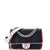 CHANEL Elegant Trim Single Flap Bag Quilted Lambskin with Tweed