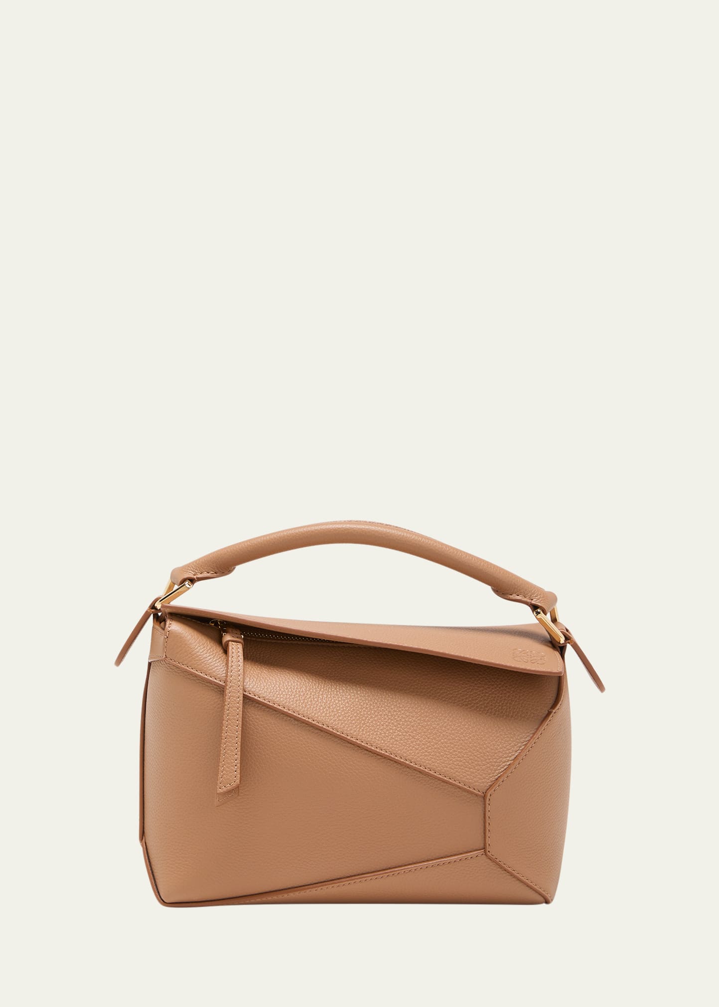 Loewe Puzzle Edge Small Top-Handle Bag in Soft Grained Leather