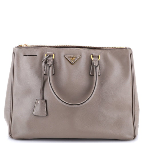 PRADA Double Zip Lux Tote Saffiano Leather Large