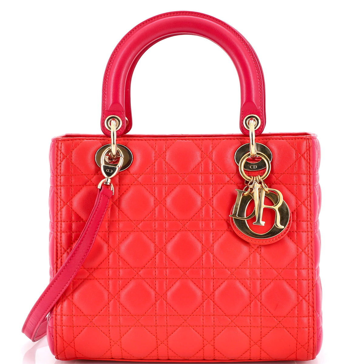Christian Dior Lady Dior Bag Cannage Quilt Lambskin Medium