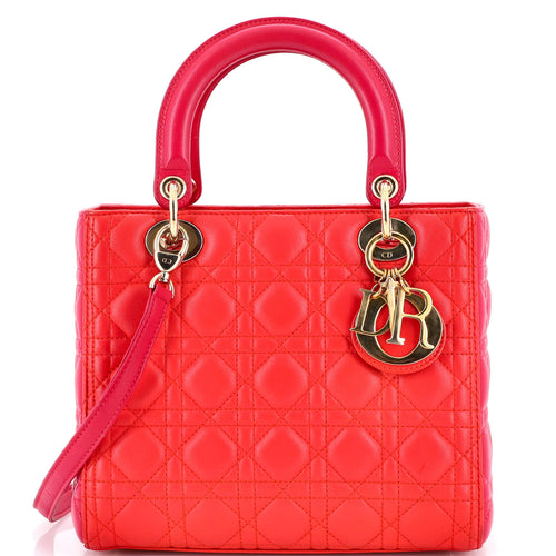 Lady Dior Bag Cannage Quilt Lambskin Medium