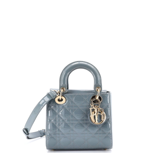 Lady Dior Bag Cannage Quilt Patent Small