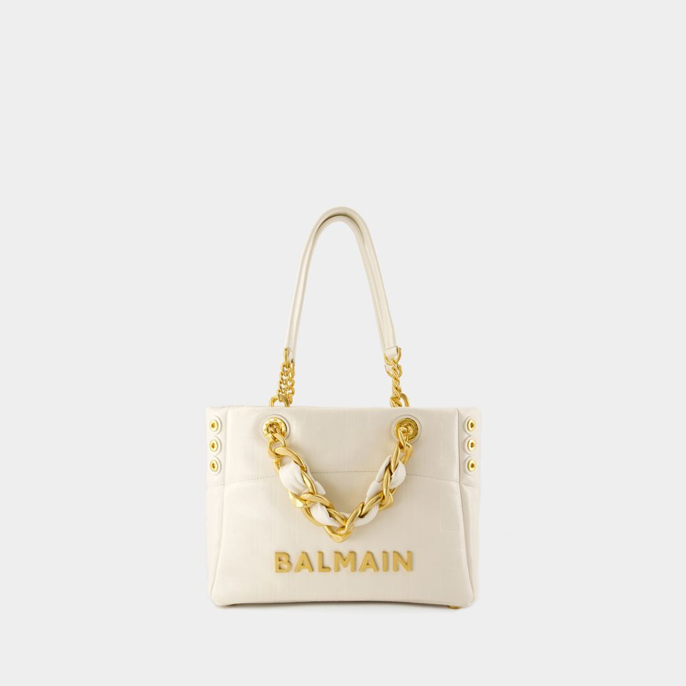 Balmain Women's 1945 Small Shopper Bag in Beige | DN0FD871LETF