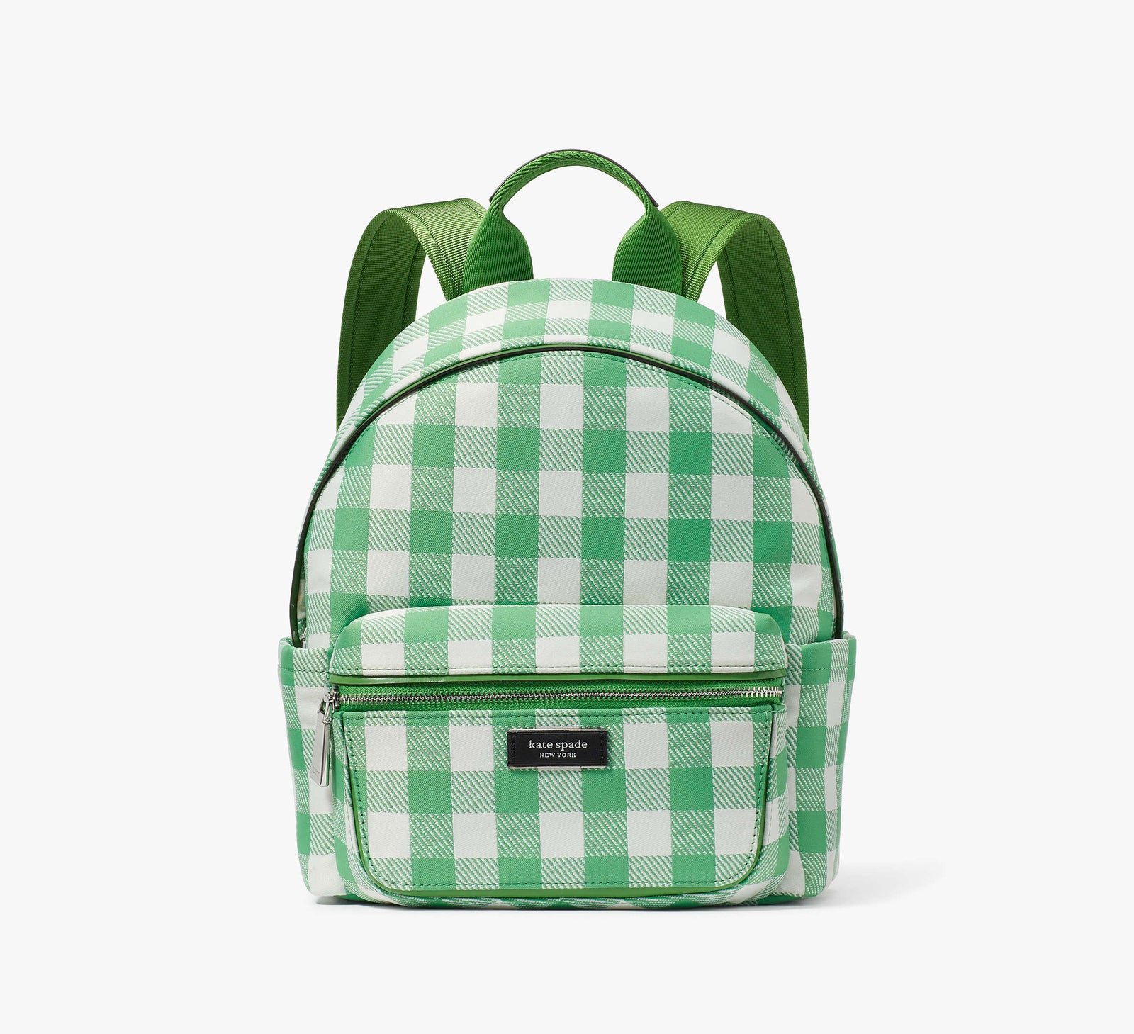 Kate Spade New York Sam Icon Gingham Printed Fabric Small Backpack