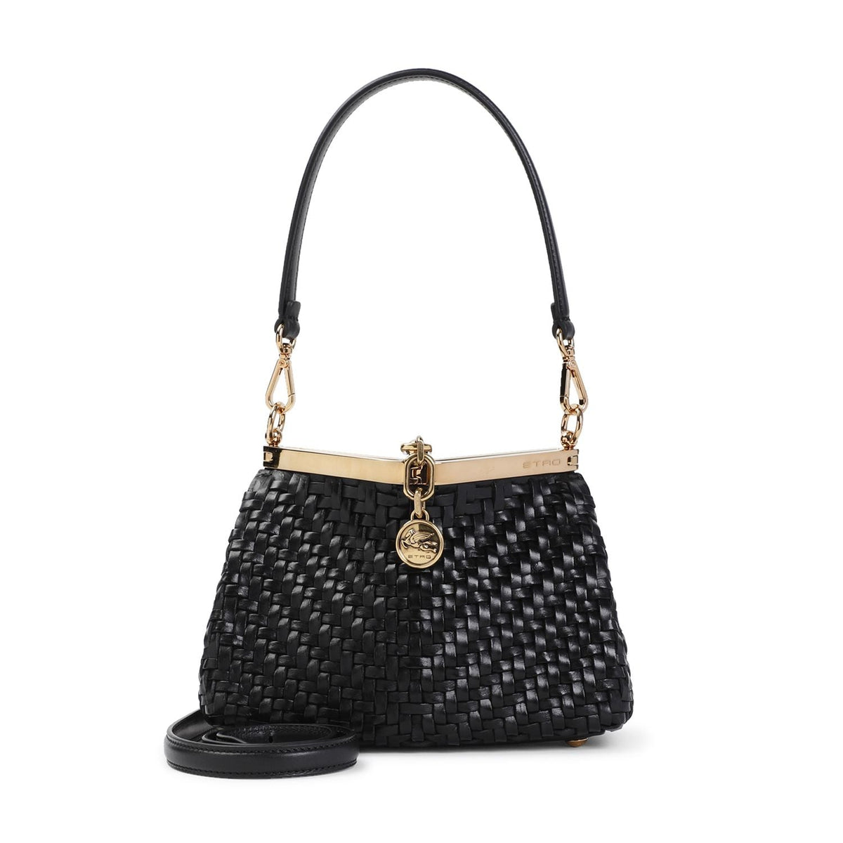 Etro Women's Small Vela Leather Bag in Black | Size UNICA | WP1B0001AE225