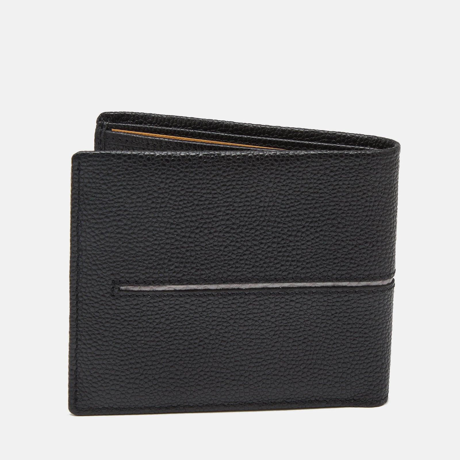 Tod's Black Leather Bifold Compact Wallet