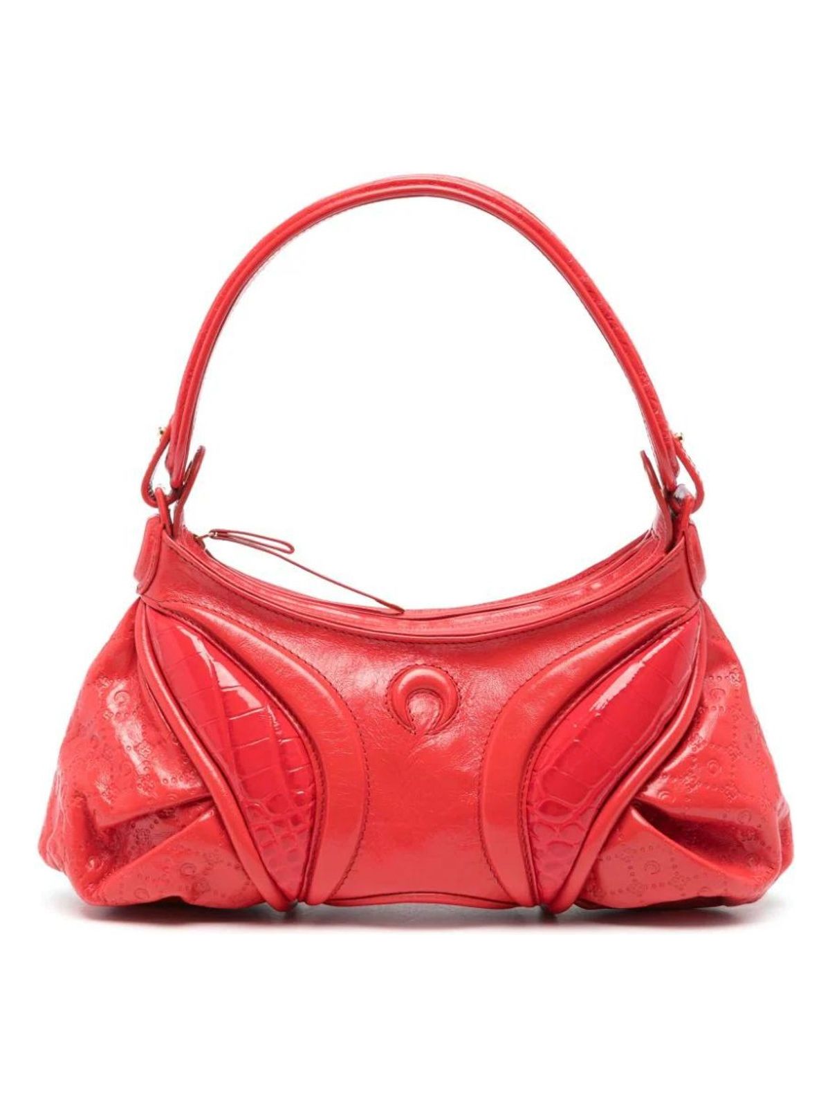 Marine Serre Women's Futura Shoulder Bag in Red | WBA010RD10 Color Red