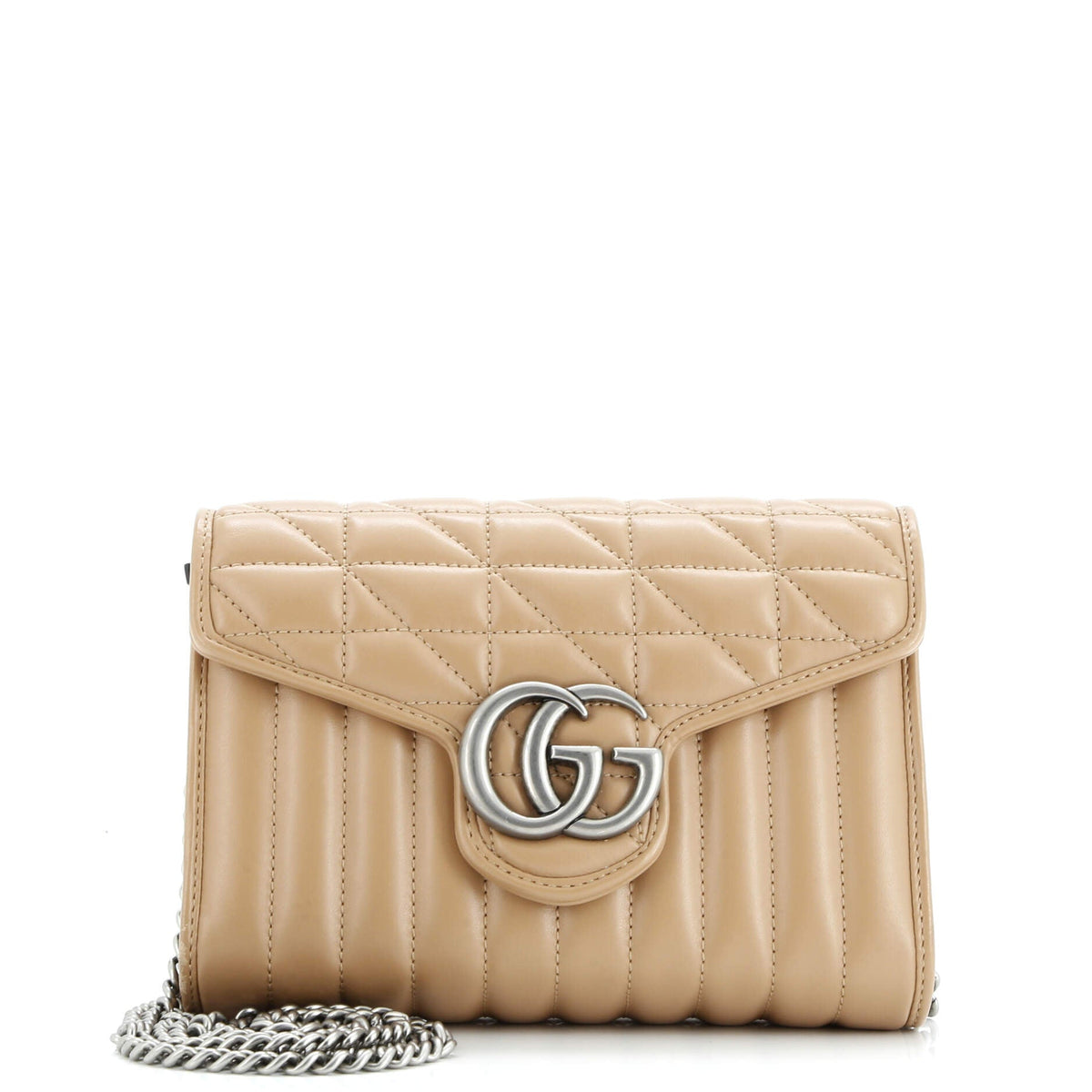 Gucci GUCCI GG Marmont Chain Wallet Mixed Matelasse Leather Mini