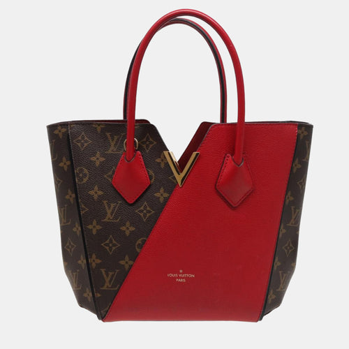 Red Monogram Canvas Kimono Tote Bag