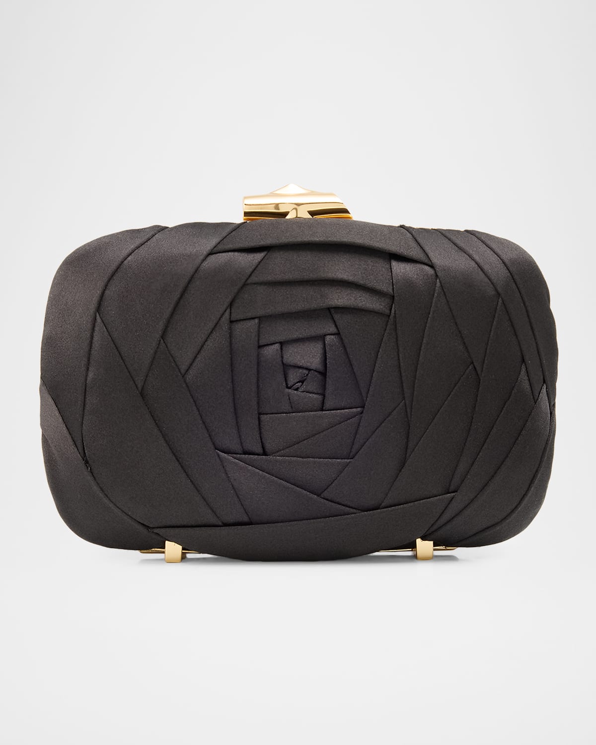 Roger Vivier Rose Vivier Sculptural Satin Clutch Bag
