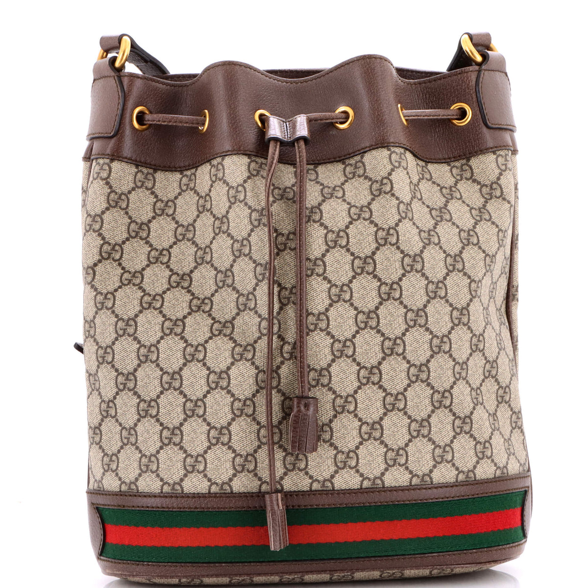 Gucci GUCCI Ophidia Bucket Bag GG Coated Canvas Medium