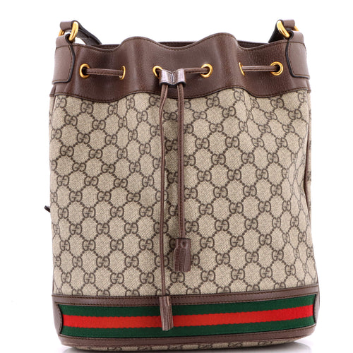 GUCCI Ophidia Bucket Bag GG Coated Canvas Medium