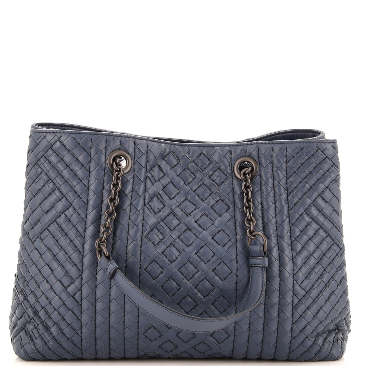 Bottega Veneta Double Chain Tote Stitched Intrecciato Calfskin Medium