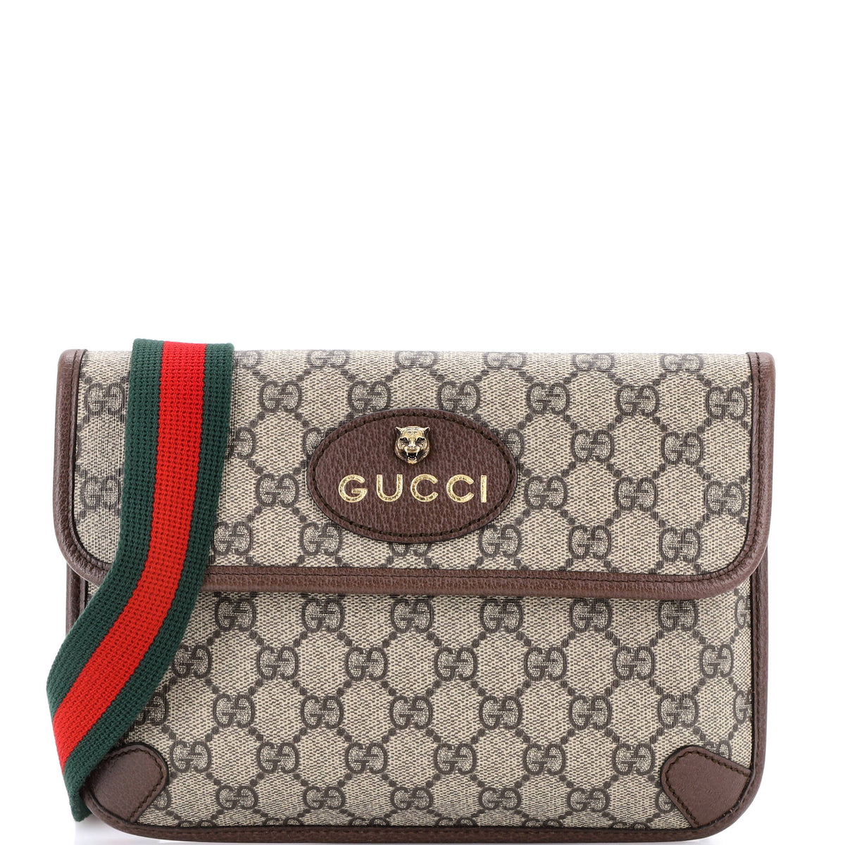 Gucci GUCCI Neo Vintage Flap Belt Bag GG Coated Canvas