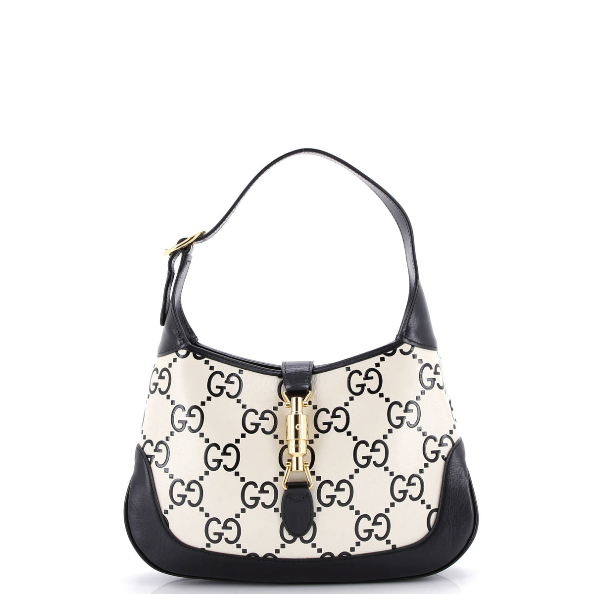Gucci GUCCI Jackie 1961 Hobo GG Embossed Leather Small