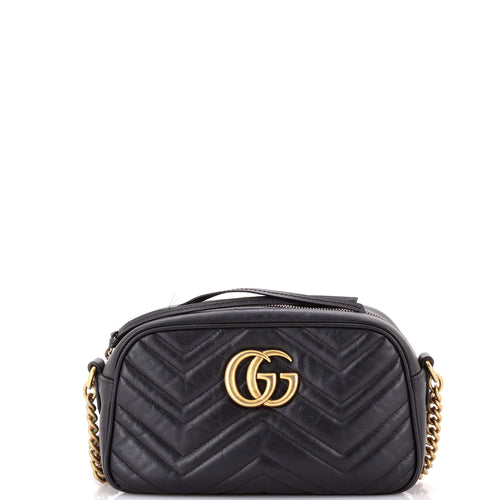 GUCCI GG Marmont Shoulder Bag Matelasse Leather Small