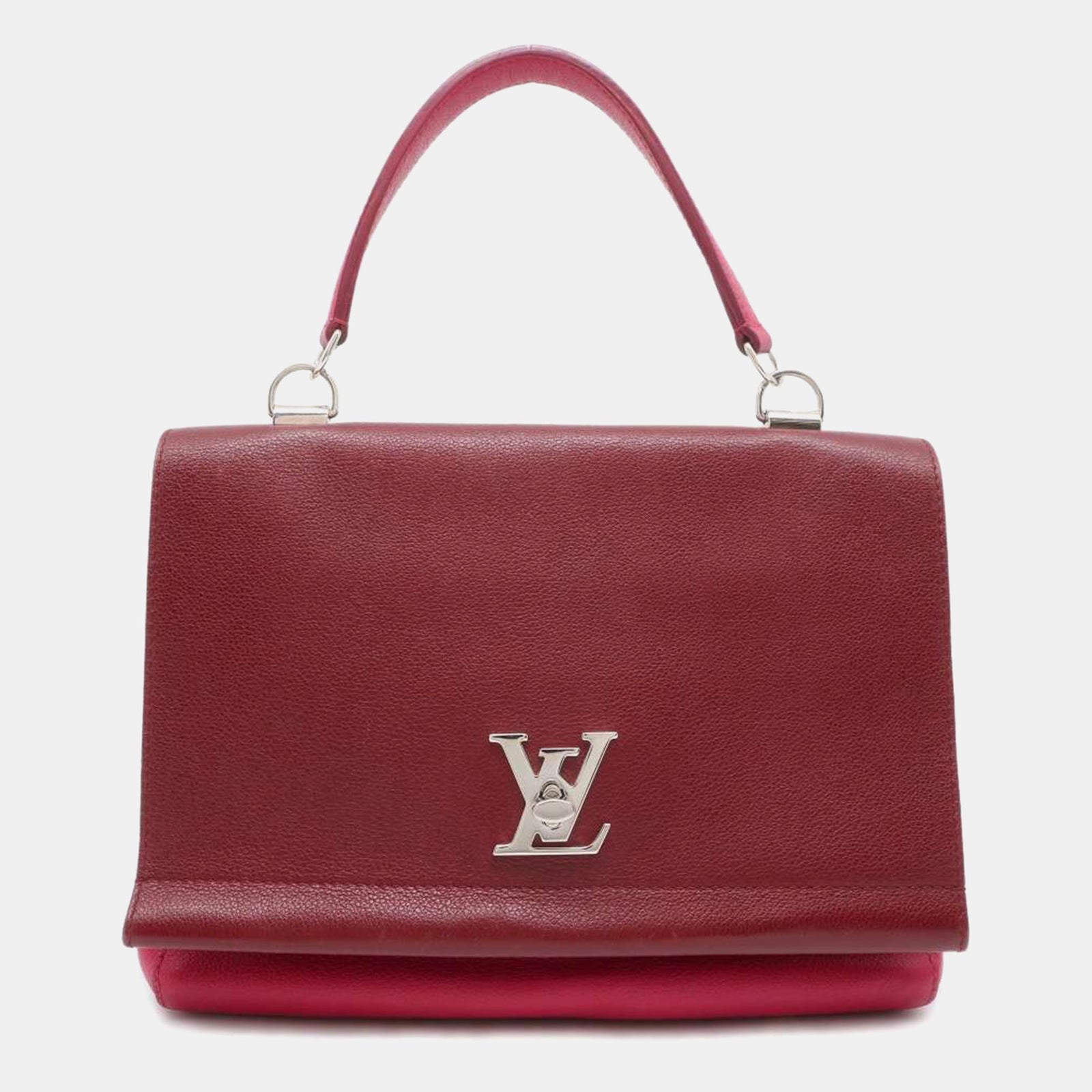 Louis Vuitton Lockme II Tragetasche aus Leder in Fuchsia/Flamme