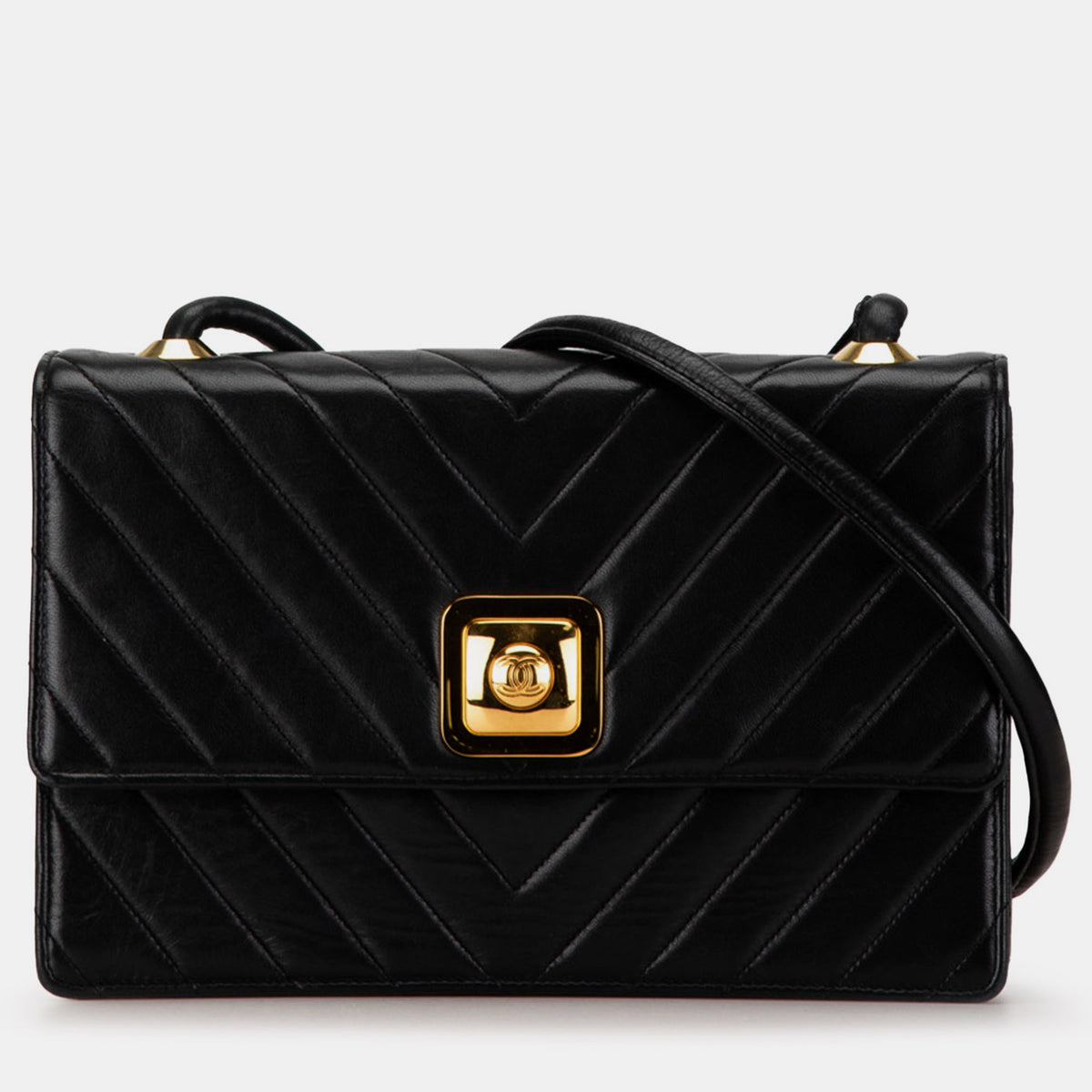 Chanel CC Chevron Lambskin Crossbody