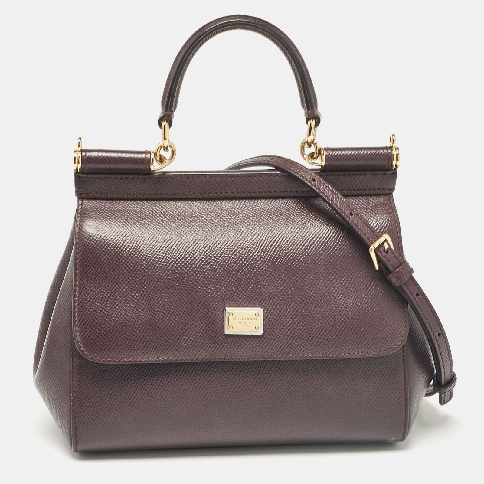 Dolce & Gabbana Petit sac à main Miss Sicile en cuir violet