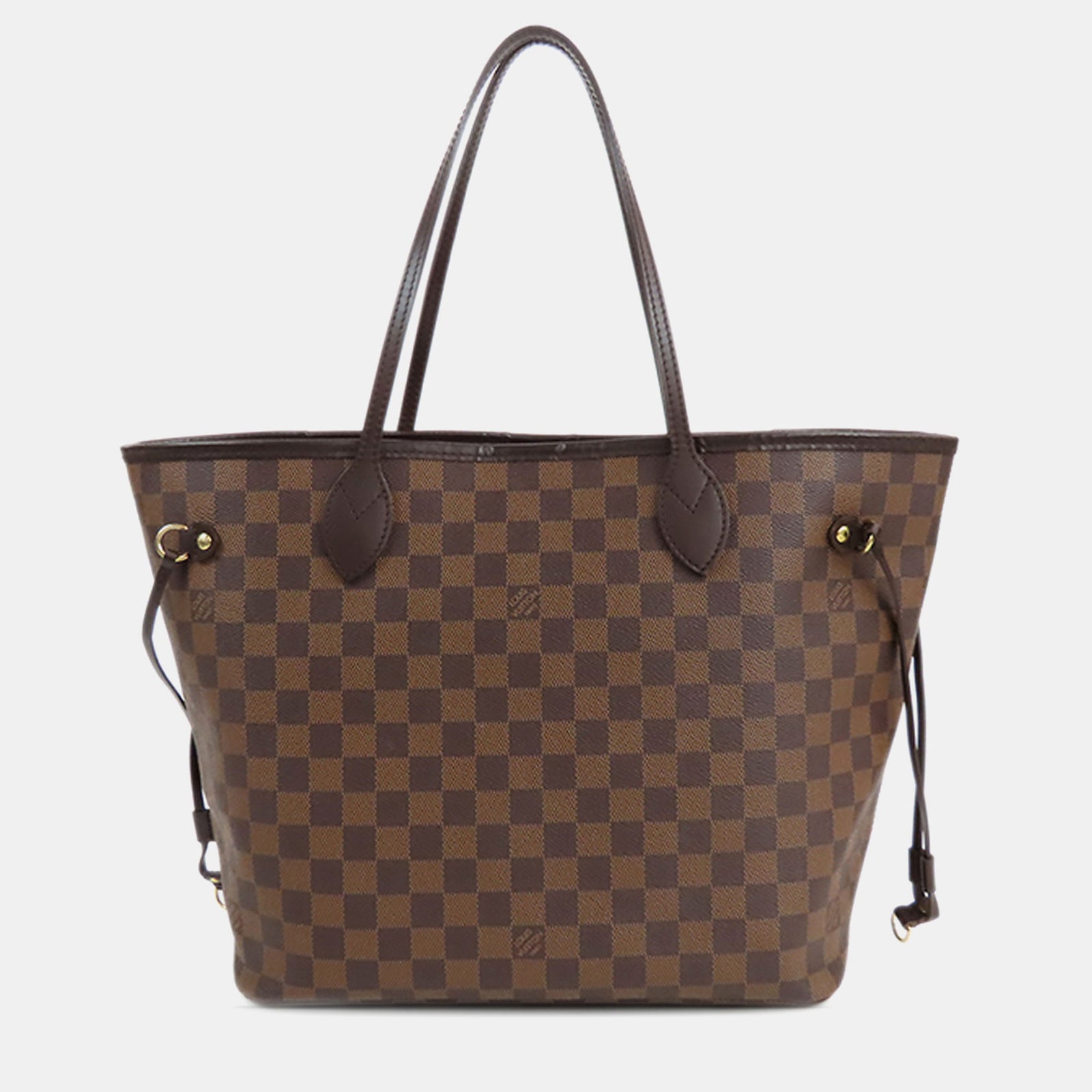 Louis Vuitton Braune Damier Ebene Canvas Neverfull MM-Einkaufstasche