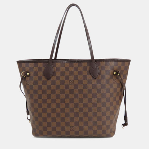 Brown Damier Ebene Canvas Neverfull MM Tote Bag