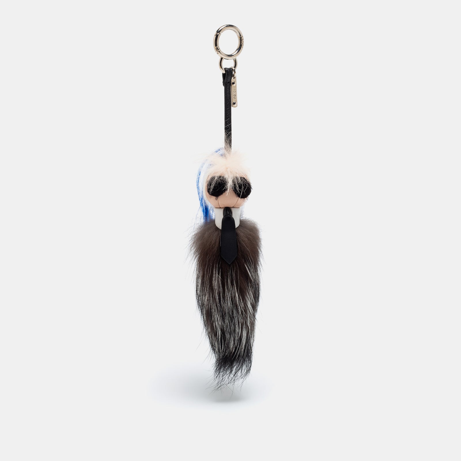 Fendi Multicolor Fur Karlito Key Ring / Bag Charm