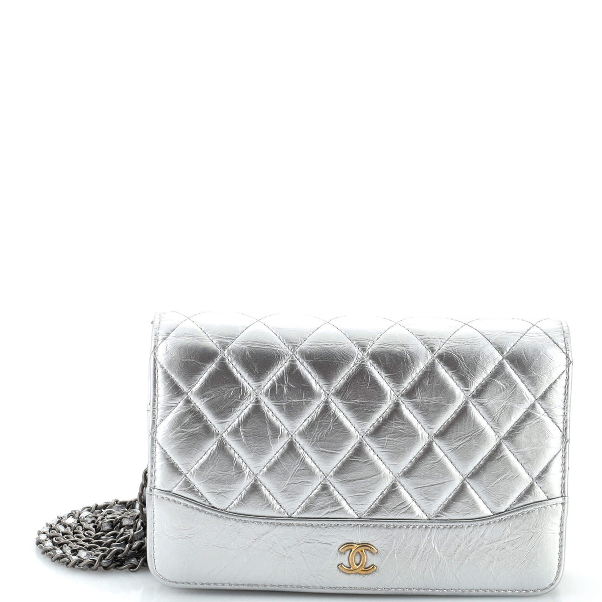 Chanel CHANEL Gabrielle Wallet on Chain Quilted Aged Calfskin