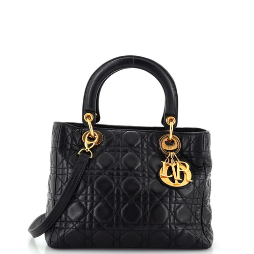Lady Dior Bag Cannage Quilt Lambskin Medium