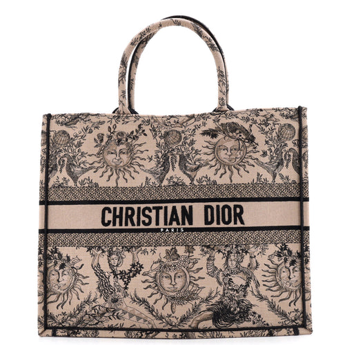 Book Tote Embroidered Canvas Large